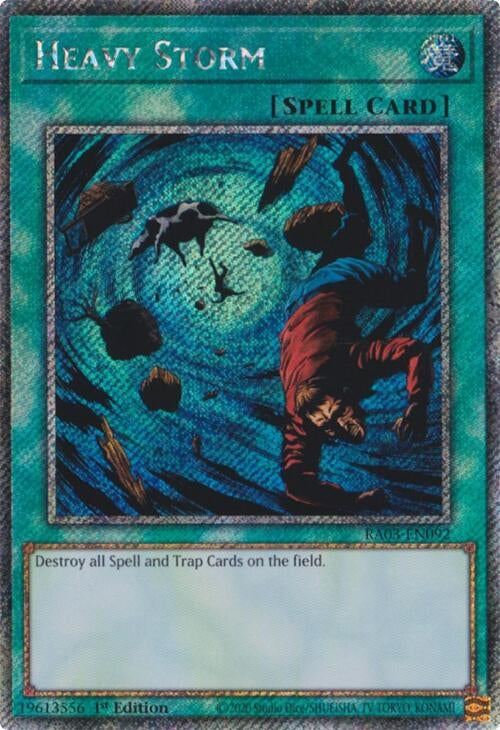 Image for Heavy Storm (Platinum Secret Rare) (Quarter Century Bonanza) (RA03-EN092) - YuGiOh