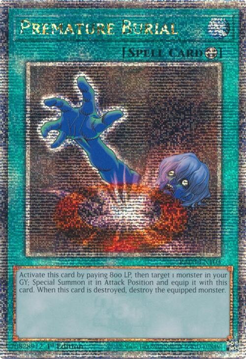 Image for Premature Burial (Quarter Century Secret Rare) (Quarter Century Bonanza) (RA03-EN103) - YuGiOh