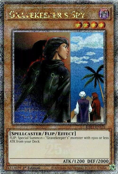 Image for Gravekeeper's Spy (Quarter Century Secret Rare) (Quarter Century Bonanza) (RA03-EN121) - YuGiOh