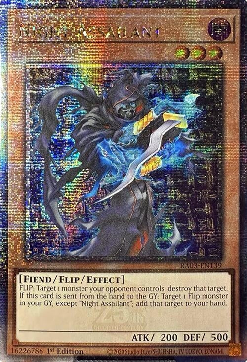 Image for Night Assailant (Quarter Century Secret Rare) (Quarter Century Bonanza) (RA03-EN139) - YuGiOh