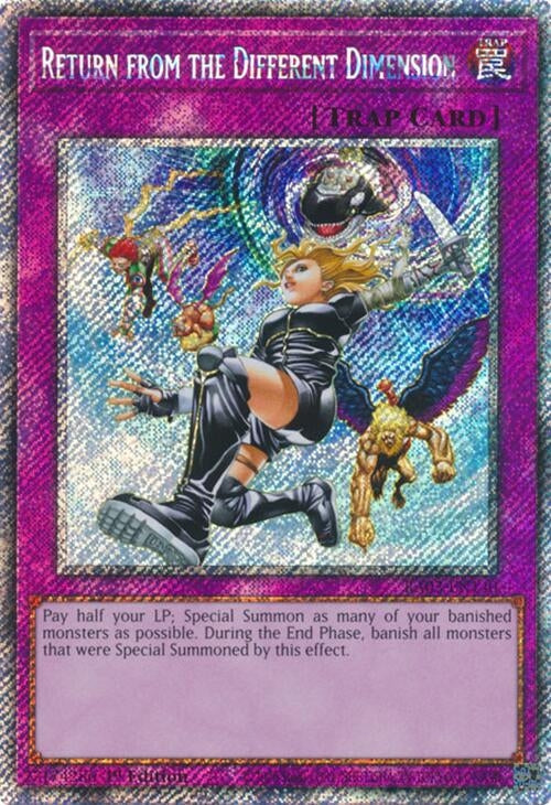 Image for Return from the Different Dimension (Platinum Secret Rare) (Quarter Century Bonanza) (RA03-EN140) - YuGiOh