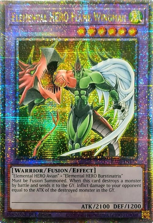 Image for Elemental HERO Flame Wingman (Quarter Century Secret Rare) (Quarter Century Bonanza) (RA03-EN152) - YuGiOh