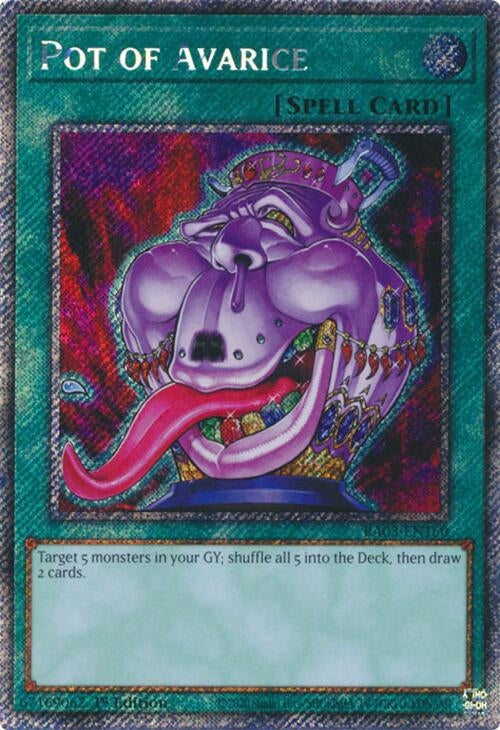 Image for Pot of Avarice (Platinum Secret Rare) (Quarter Century Bonanza) (RA03-EN160) - YuGiOh