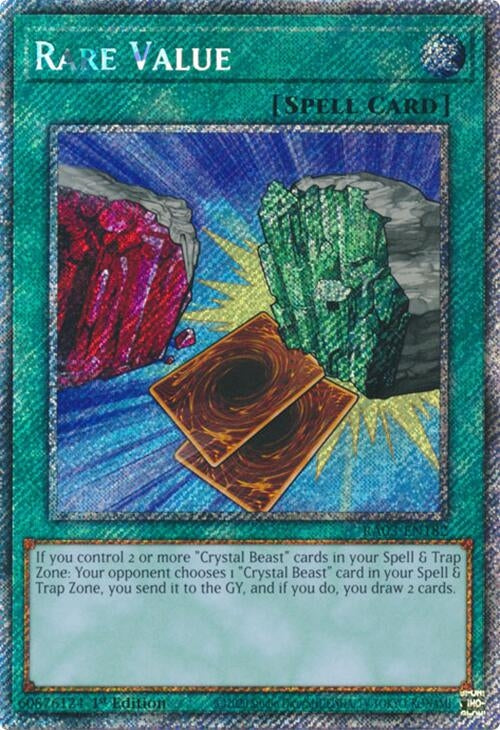 Image for Rare Value (Platinum Secret Rare) (Quarter Century Bonanza) (RA03-EN182) - YuGiOh
