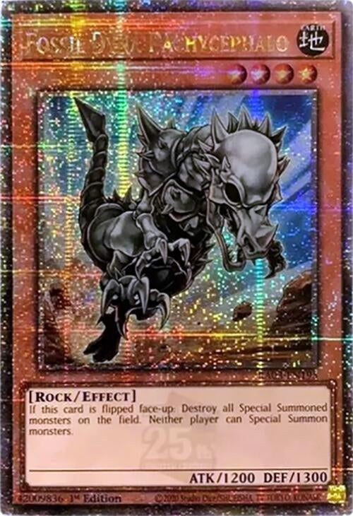 Image for Fossil Dyna Pachycephalo (Quarter Century Secret Rare) (Quarter Century Bonanza) (RA03-EN195) - YuGiOh