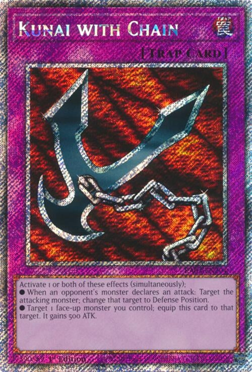 Image for Kunai with Chain (Platinum Secret Rare) (Quarter Century Bonanza) (RA03-EN204) - YuGiOh