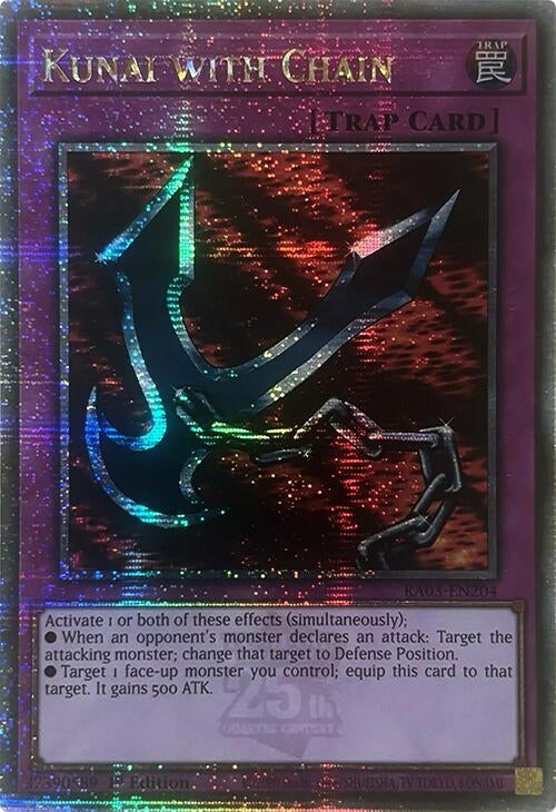 Image for Kunai with Chain (Quarter Century Secret Rare) (Quarter Century Bonanza) (RA03-EN204) - YuGiOh