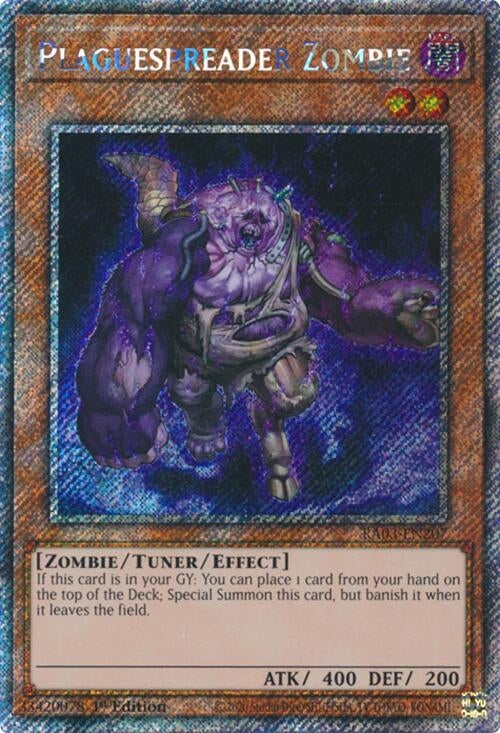 Image for Plaguespreader Zombie (Platinum Secret Rare) (Quarter Century Bonanza) (RA03-EN207) - YuGiOh