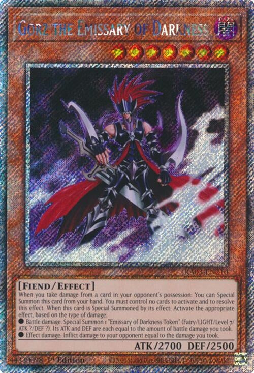 Image for Gorz the Emissary of Darkness (Platinum Secret Rare) (Quarter Century Bonanza) (RA03-EN210) - YuGiOh