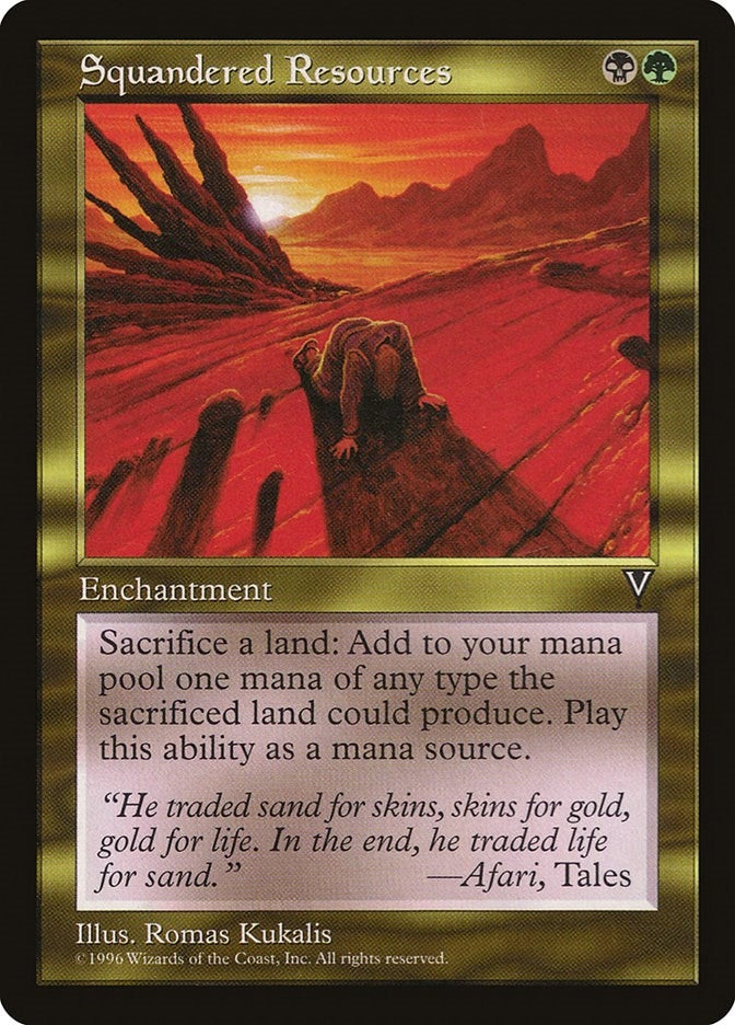 Image for Squandered Resources (Visions) - Magic: The Gathering