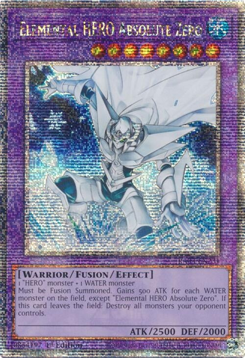 Image for Elemental HERO Absolute Zero (Quarter Century Secret Rare) (Quarter Century Bonanza) (RA03-EN231) - YuGiOh
