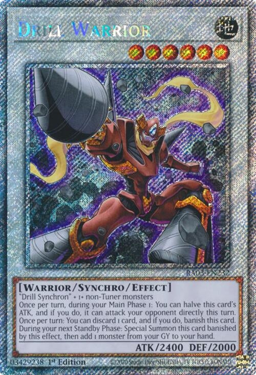 Image for Drill Warrior (Platinum Secret Rare) (Quarter Century Bonanza) (RA03-EN232) - YuGiOh