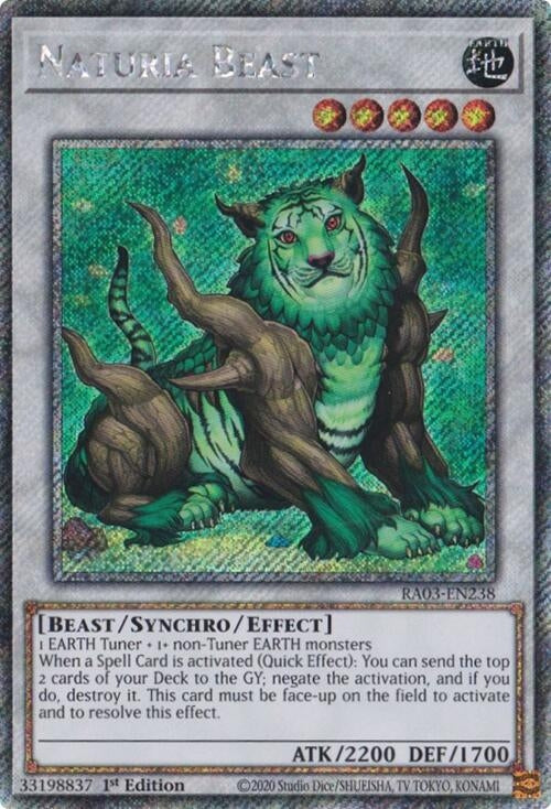 Image for Naturia Beast (Platinum Secret Rare) (Quarter Century Bonanza) (RA03-EN238) - YuGiOh