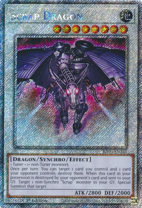 Image for Scrap Dragon (Platinum Secret Rare) (Quarter Century Bonanza) (RA03-EN240) - YuGiOh