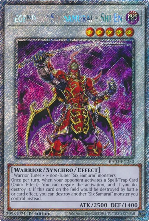 Image for Legendary Six Samurai - Shi En (Platinum Secret Rare) (Quarter Century Bonanza) (RA03-EN250) - YuGiOh