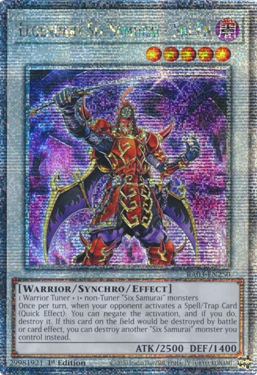 Image for Legendary Six Samurai - Shi En (Quarter Century Secret Rare) (Quarter Century Bonanza) (RA03-EN250) - YuGiOh