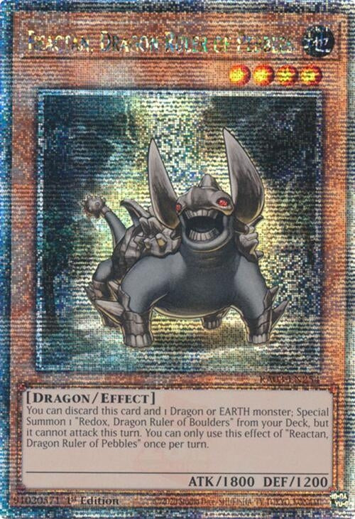 Image for Reactan, Dragon Ruler of Pebbles (Quarter Century Secret Rare) (Quarter Century Bonanza) (RA03-EN254) - YuGiOh