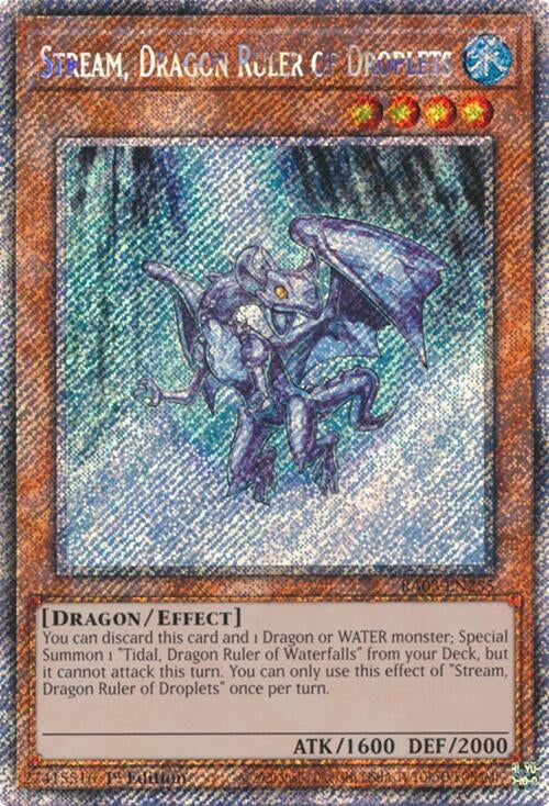 Image for Stream, Dragon Ruler of Droplets (Platinum Secret Rare) (Quarter Century Bonanza) (RA03-EN255) - YuGiOh