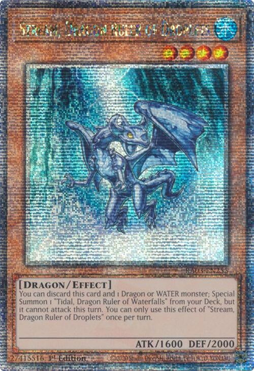 Image for Stream, Dragon Ruler of Droplets (Quarter Century Secret Rare) (Quarter Century Bonanza) (RA03-EN255) - YuGiOh