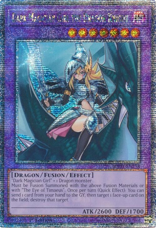 Image for Dark Magician Girl the Dragon Knight (Quarter Century Secret Rare) (Quarter Century Bonanza) (RA03-EN258) - YuGiOh