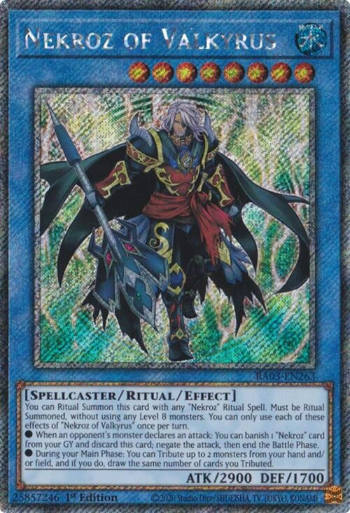 Image for Nekroz of Valkyrus (Platinum Secret Rare) (Quarter Century Bonanza) (RA03-EN263) - YuGiOh