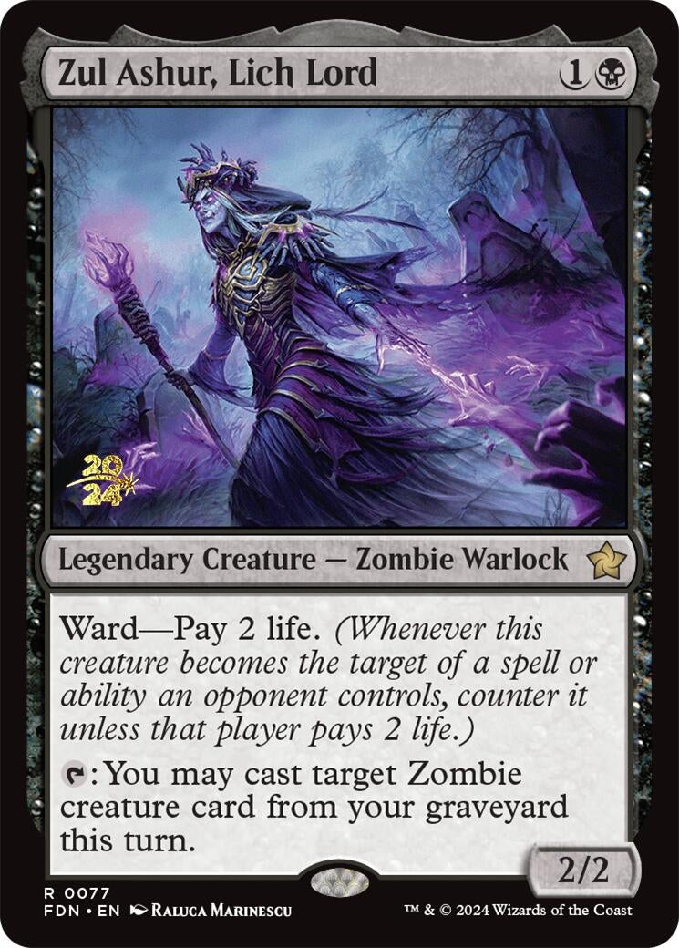 Image for Zul Ashur, Lich Lord (Prerelease Cards) (77) - Magic: The Gathering