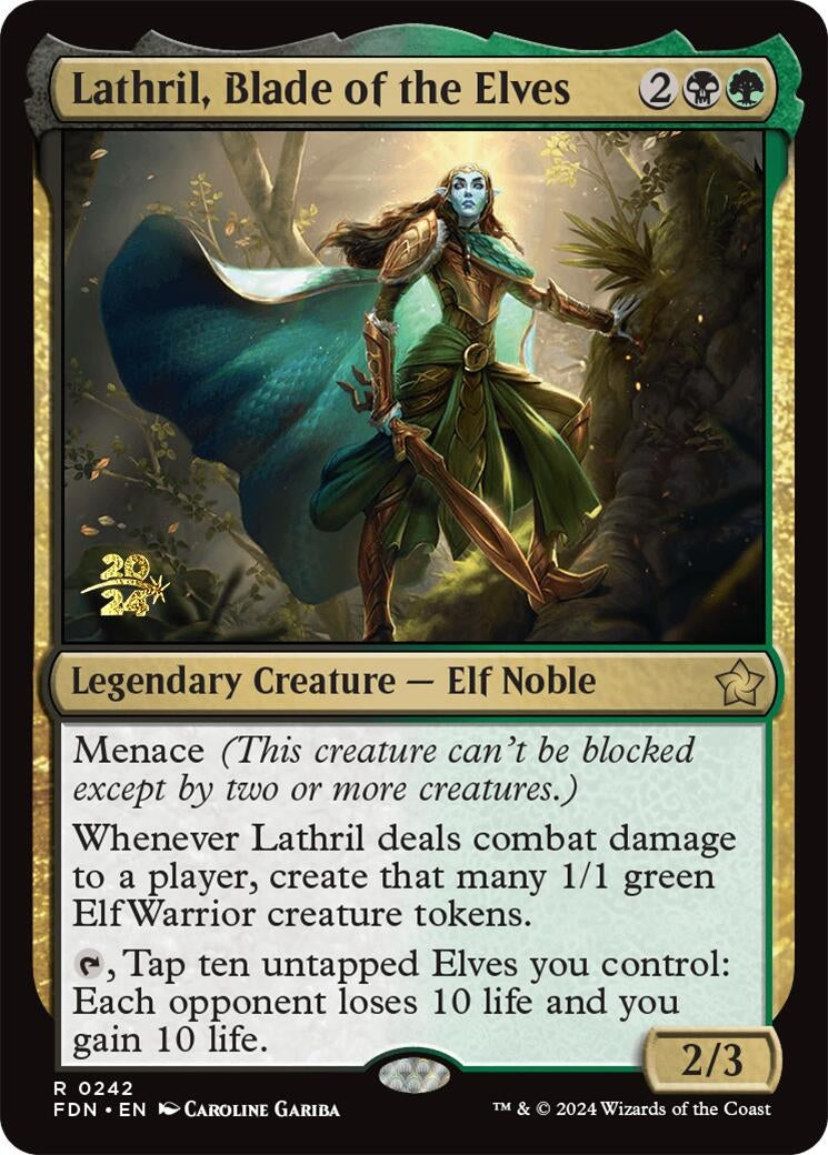 Image for Lathril, Blade of the Elves (Prerelease Cards) (242) - Magic: The Gathering