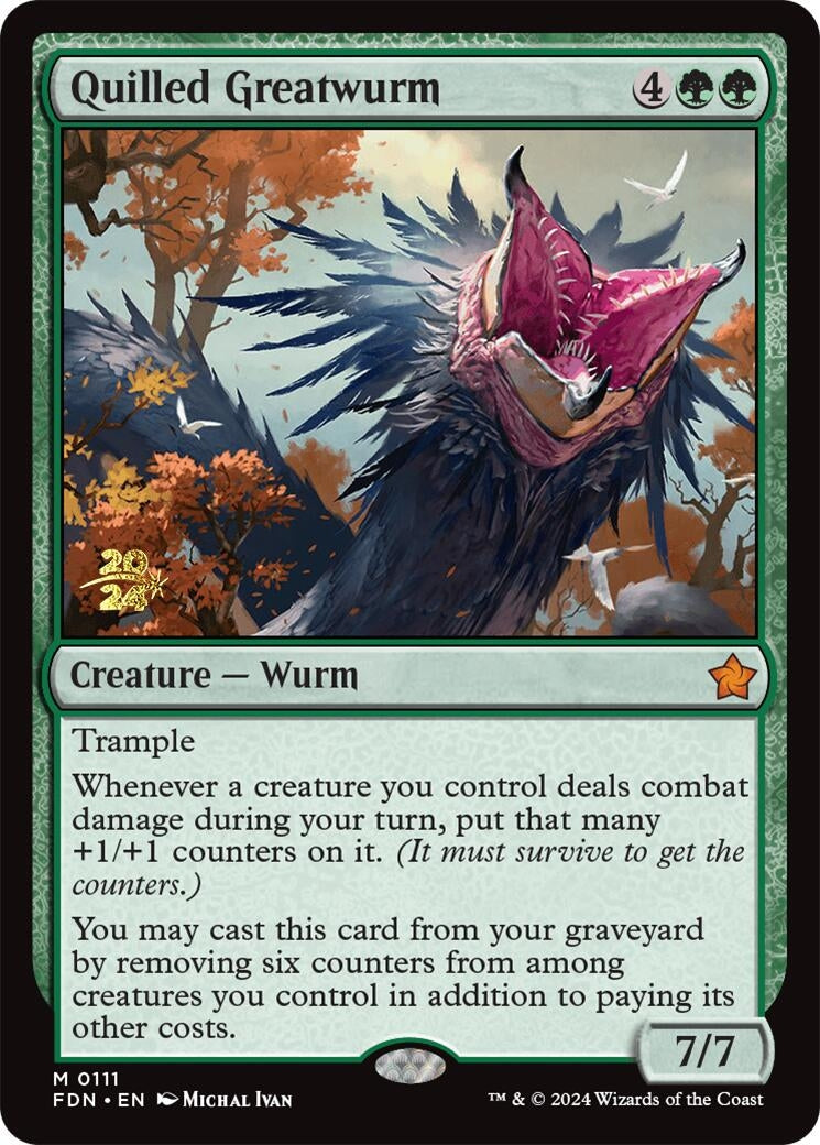 Image for Quilled Greatwurm (Prerelease Cards) (111) - Magic: The Gathering