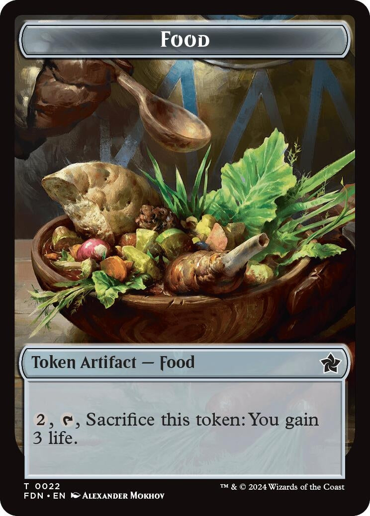 Image for Food // Treasure Double-Sided Token (Foundations) (22 // 23) - Magic: The Gathering