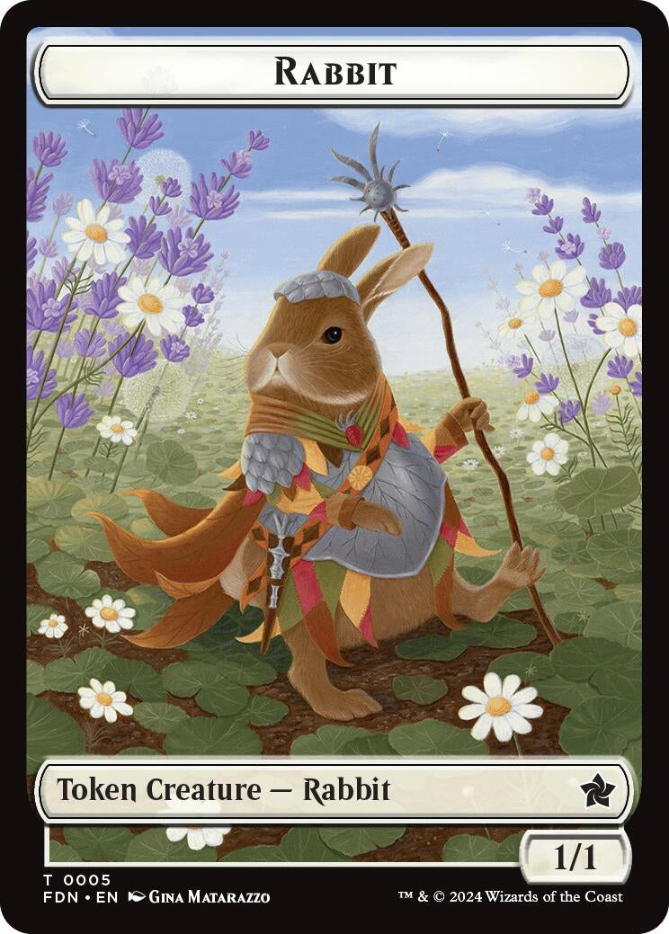 Image for Rabbit // Soldier Double-Sided Token (Foundations) (5 // 6) - Magic: The Gathering