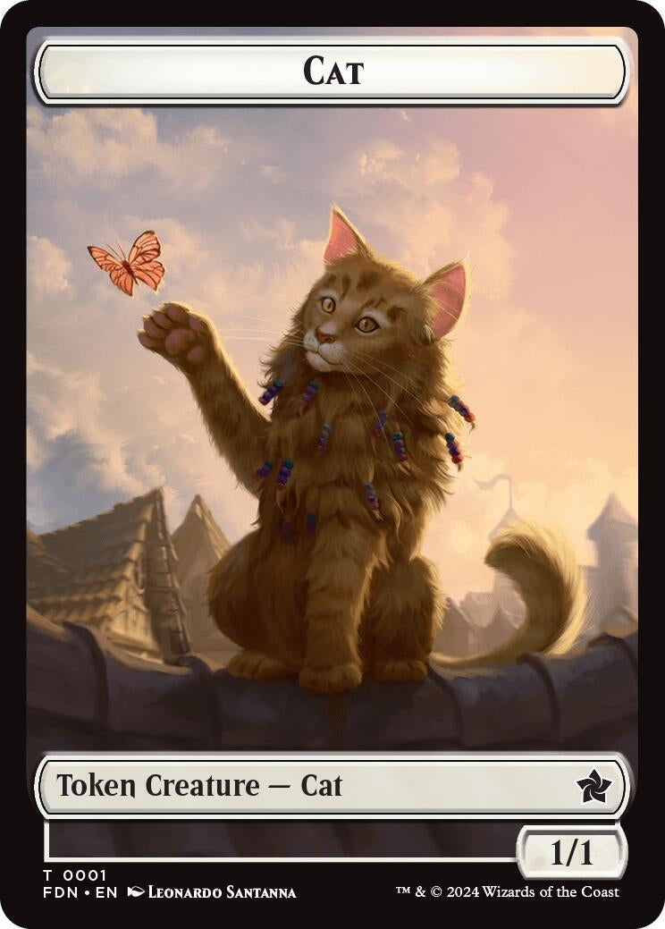 Image for Cat (0001) // Cat (0002) Doubled-Sided Token (Foundations) (1 // 2) - Magic: The Gathering