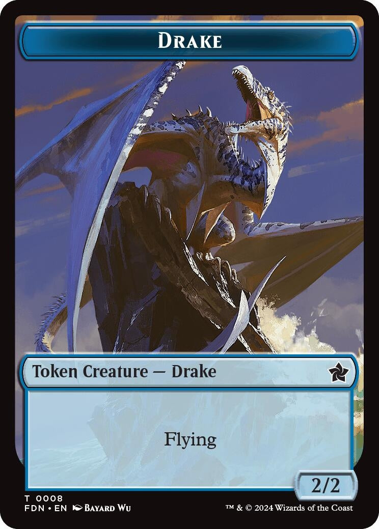 Image for Drake // Goblin Doubled-Sided Token (Foundations) (8 // 18) - Magic: The Gathering