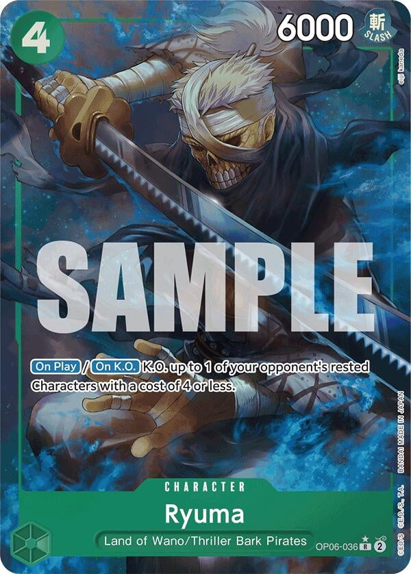 Image for Ryuma (Full Art) (Premium Booster -The Best-) (OP06-036) - One Piece Card Game