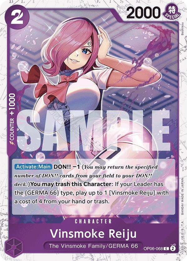 Image for Vinsmoke Reiju (OP06-068) (Jolly Roger Foil) (Premium Booster -The Best-) (OP06-068) - One Piece Card Game