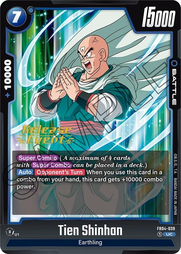 Image for Tien Shinhan - FB04-039 (Ultra Limit Release Event Cards) (FB04-039) - Dragon Ball Super: Fusion World