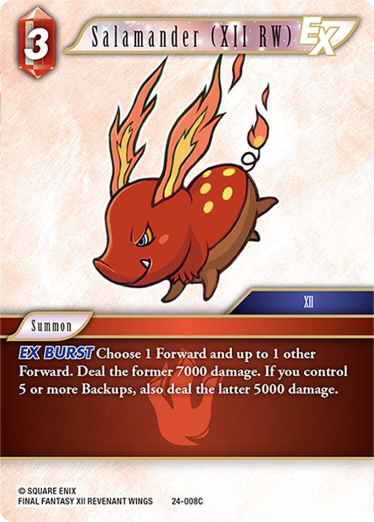 Image for Salamander (XII RW) EX (Hidden Legends) (24-008C) - Final Fantasy TCG
