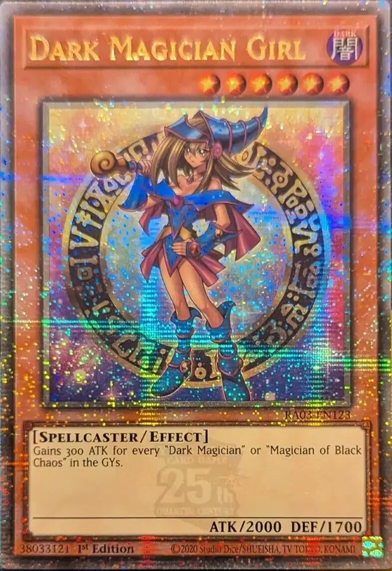 Image for Dark Magician Girl (Quarter Century Secret Rare) (B) (Quarter Century Bonanza) (RA03-EN123) - YuGiOh