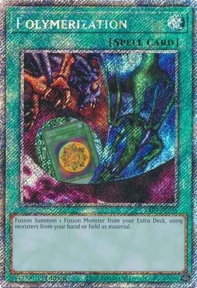Image for Polymerization (A) (Alternate Art) (Platinum Secret Rare) (Quarter Century Bonanza) (RA03-EN051) - YuGiOh