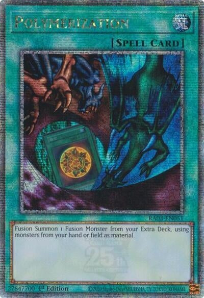Image for Polymerization (A) (Alternate Art) (Quarter Century Secret Rare) (Quarter Century Bonanza) (RA03-EN051) - YuGiOh