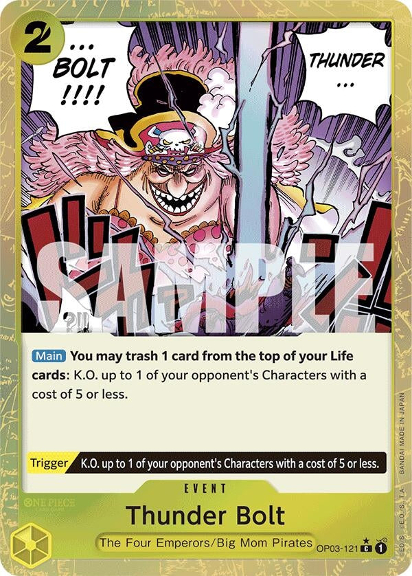 Image for Thunder Bolt (Textured Foil) (Premium Booster -The Best-) (OP03-121) - One Piece Card Game