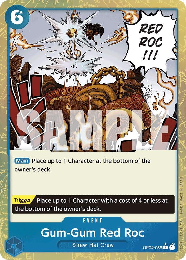 Image for Gum-Gum Red Roc (Textured Foil) (Premium Booster -The Best-) (OP04-056) - One Piece Card Game