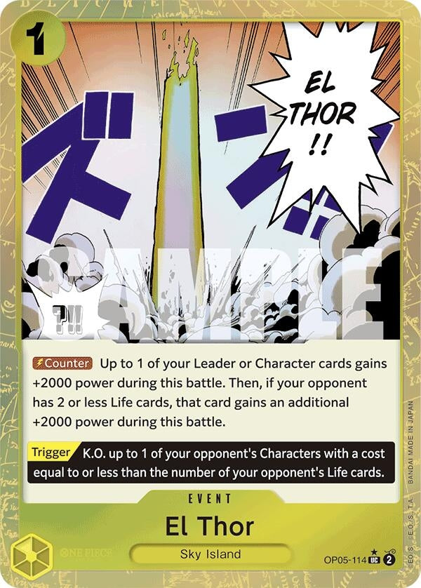 Image for El Thor (Textured Foil) (Premium Booster -The Best-) (OP05-114) - One Piece Card Game