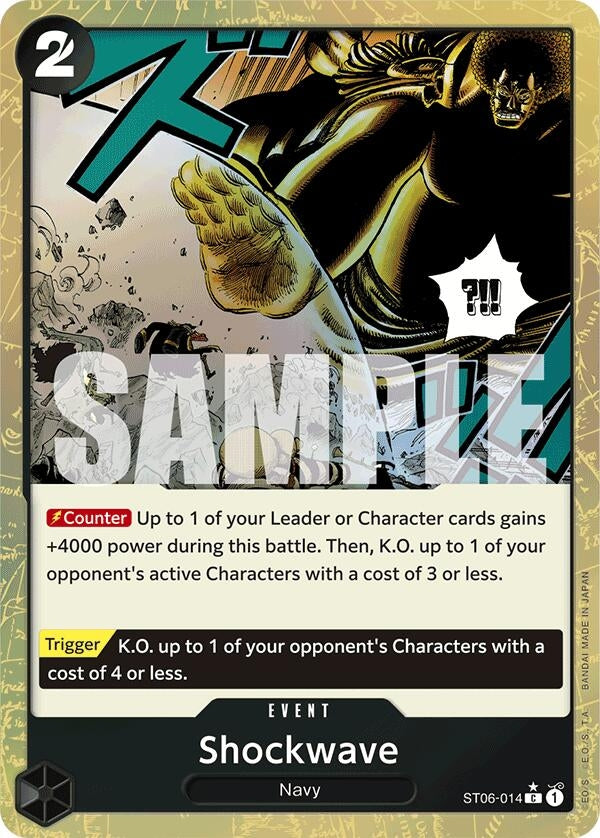 Image for Shockwave (Textured Foil) (Premium Booster -The Best-) (ST06-014) - One Piece Card Game