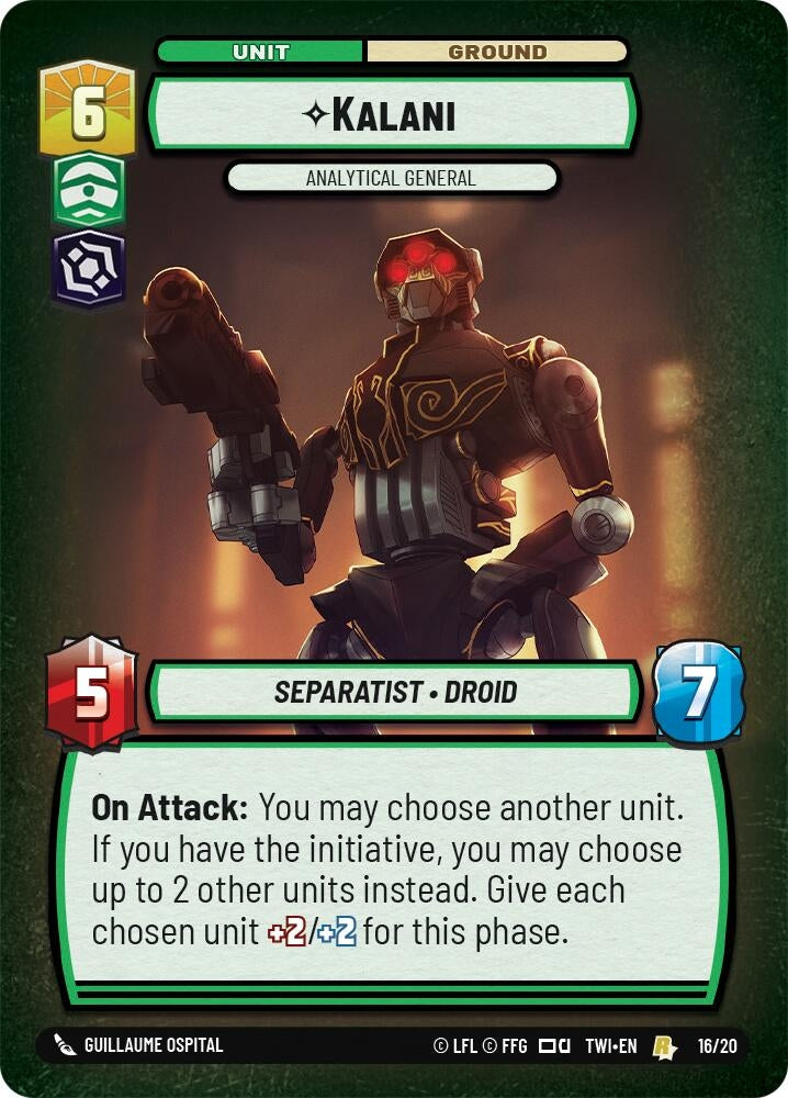 Image for Kalani - Analytical General (Twilight of the Republic: Weekly Play Promos) (16/20) - Star Wars: Unlimited