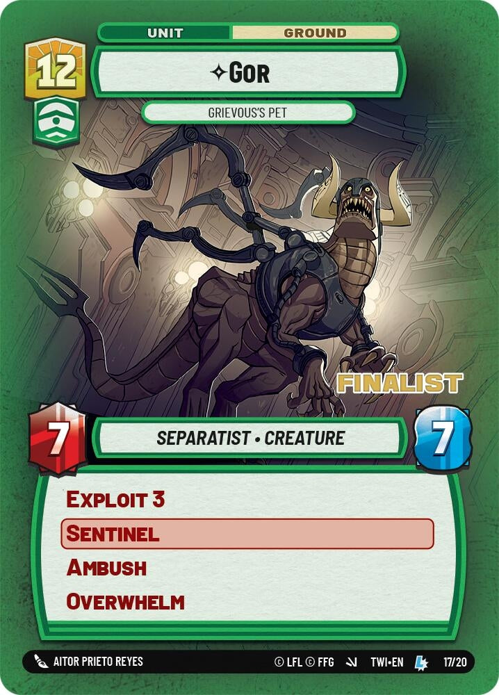 Image for Gor - Grievous's Pet (Finalist) (Organized Play Promos) (17/20) - Star Wars: Unlimited