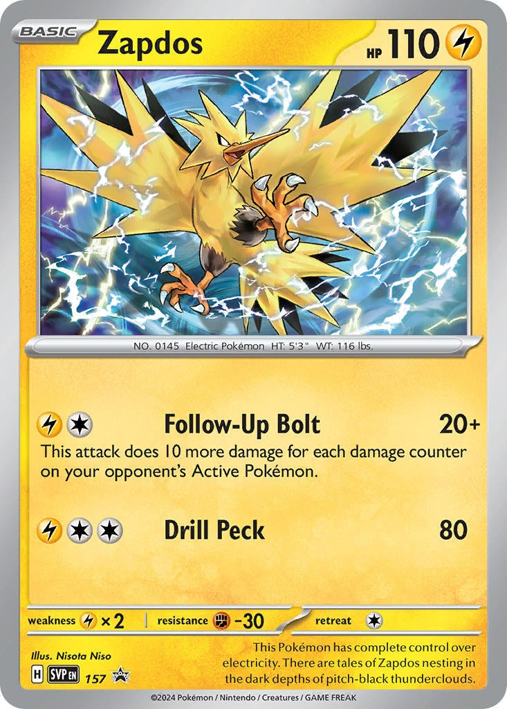 Image for Zapdos - 157 (SV: Scarlet & Violet Promo Cards) (157) - Pokemon
