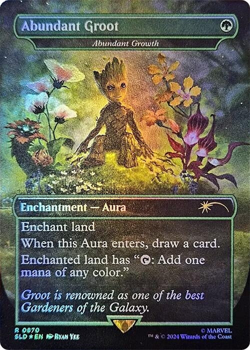 Image for Abundant Groot - Abundant Growth (Rainbow Foil) (Secret Lair Drop Series) (870) - Magic: The Gathering