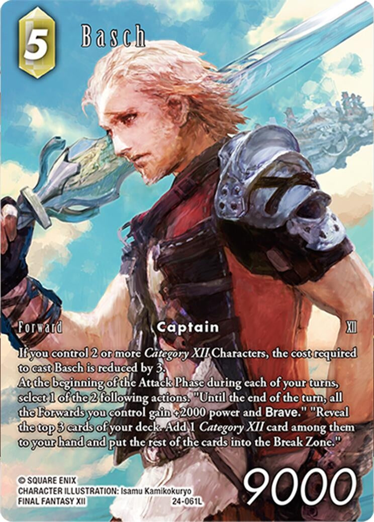 Image for Basch (Full Art) (Hidden Legends) (24-061L) - Final Fantasy TCG