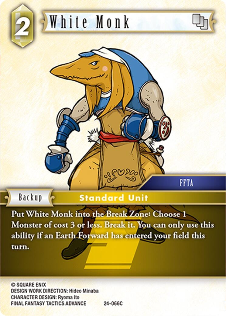 Image for White Monk (Hidden Legends) (24-066C) - Final Fantasy TCG