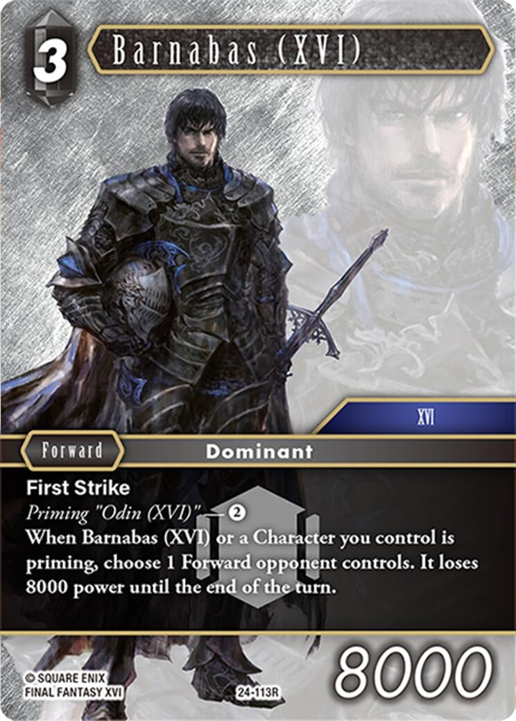 Image for Barnabas (XVI) (Hidden Legends) (24-113R) - Final Fantasy TCG